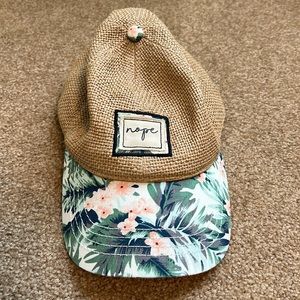 Nope floral baseball hat